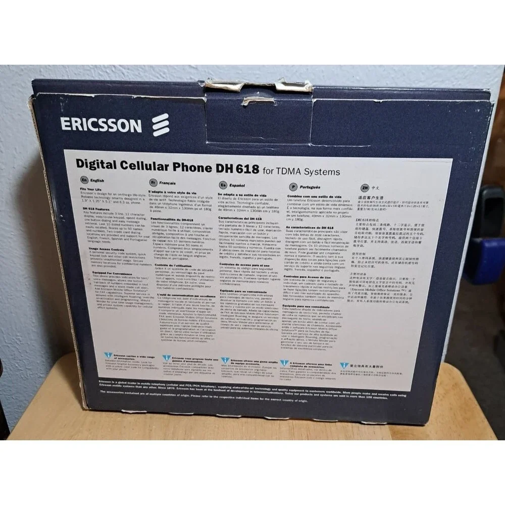 Ericsson DH 618 Cellphone in Original Box NOT TESTED AS IS